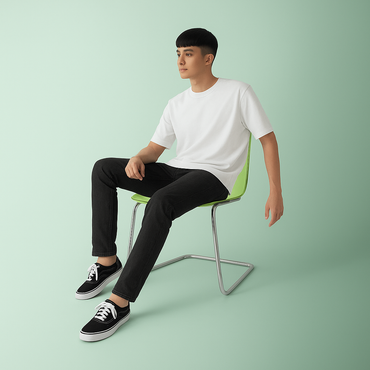 Premium Cotton Round Neck T-Shirt for Men – White | Yansa