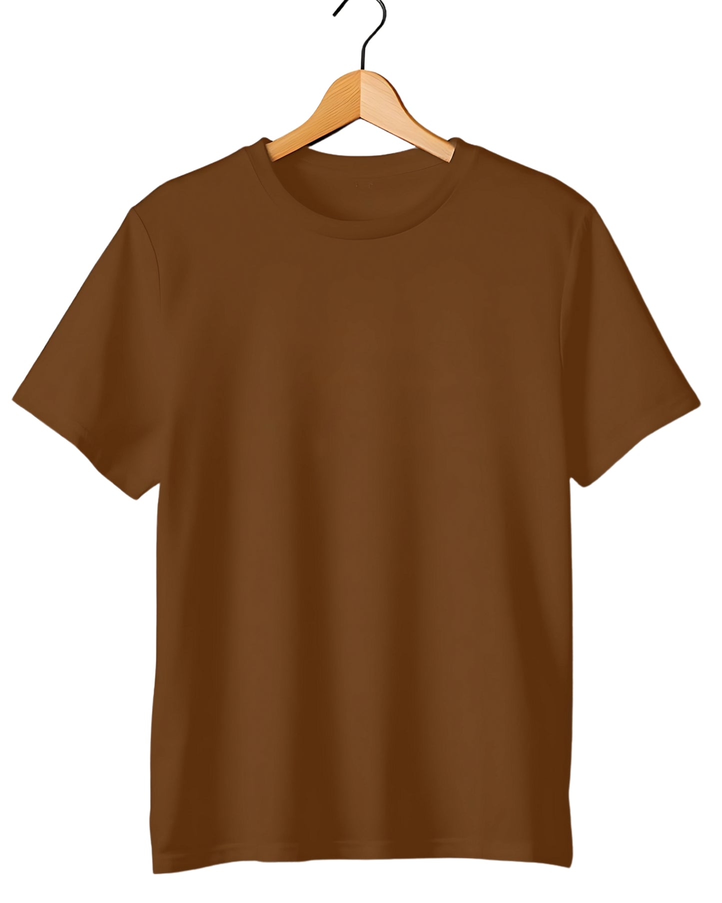 Premium Cotton Round Neck T-Shirt for Men – Brown | Yansa
