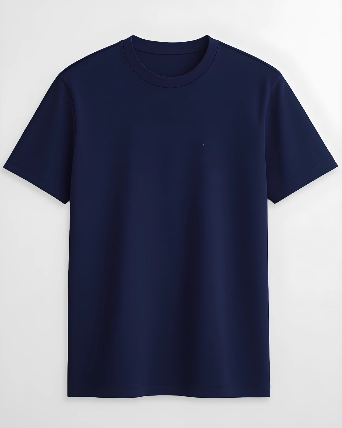 Premium Cotton Round Neck T-Shirt for Men – Navy Blue | Yansa