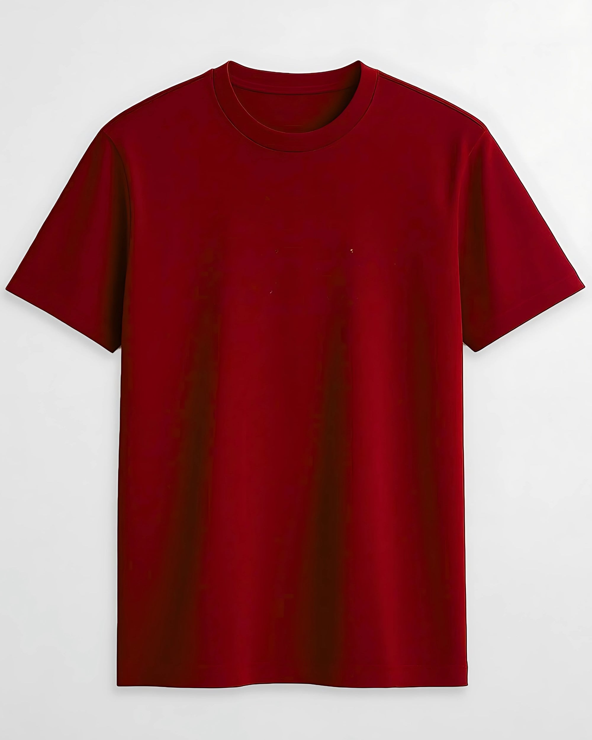 Premium Cotton Round Neck T-Shirt for Men – Red | Yansa