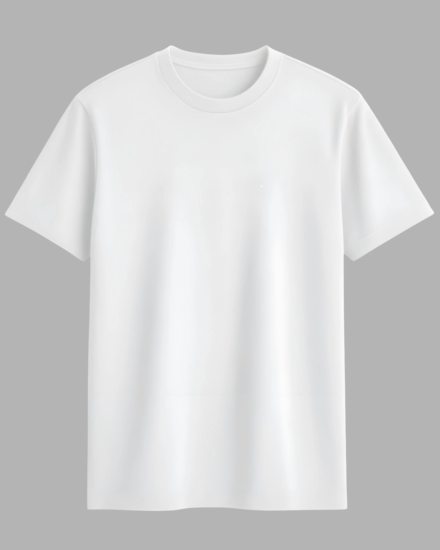 Premium Cotton Round Neck T-Shirt for Men – White | Yansa