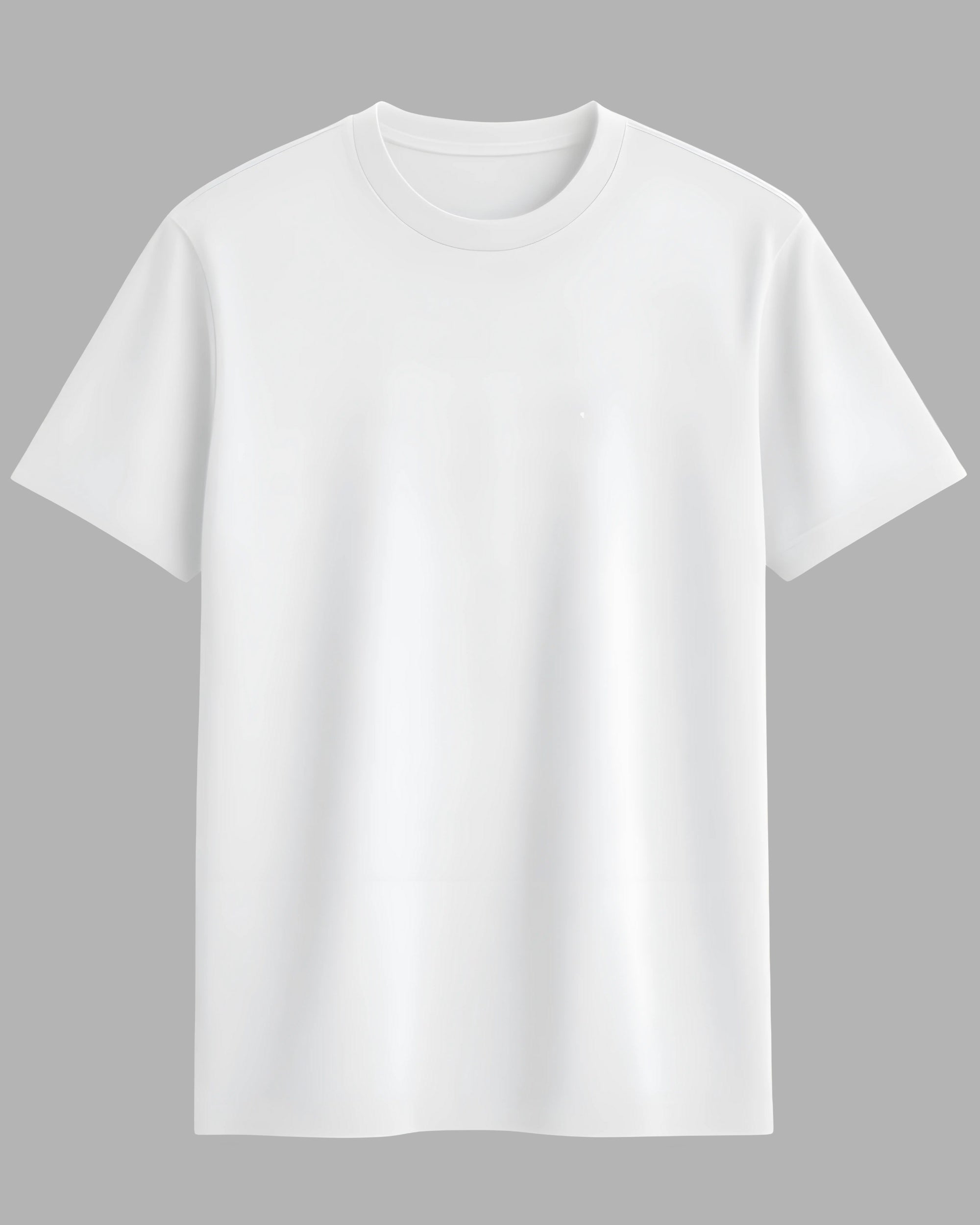 Premium Cotton Round Neck T-Shirt for Men – White | Yansa