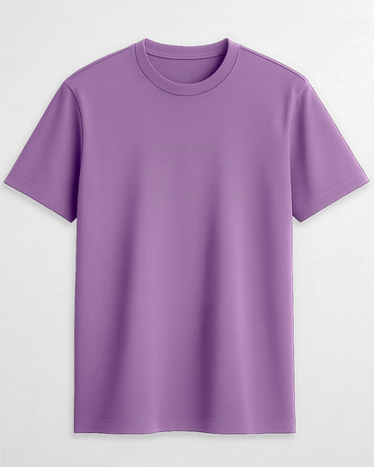 Premium Cotton Round Neck T-Shirt for Men – Purple | Yansa