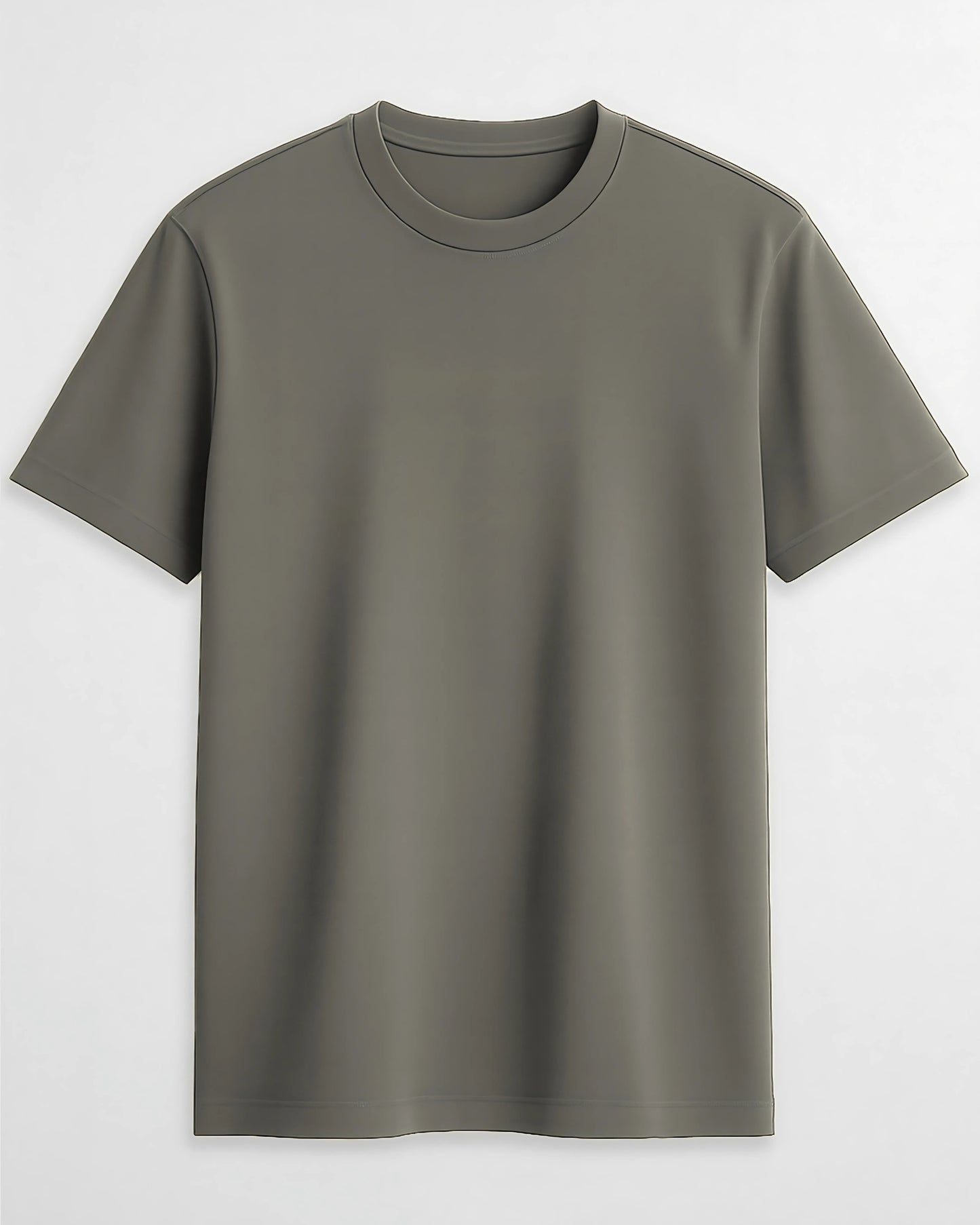 Premium Cotton Round Neck T-Shirt for Men – Grey | Yansa